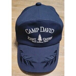 Camp David Navy Blue Hat One Size Presidential Retreat EUC Adjustable Strap Cap